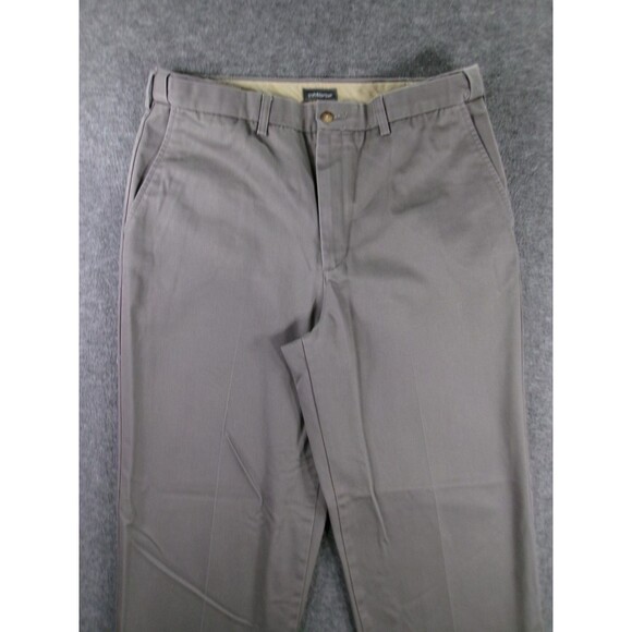 Croft Barrow Pants Men 36X30 Dark Gray Flat Front Classic Tailored Causal Office - Picture 2 of 15